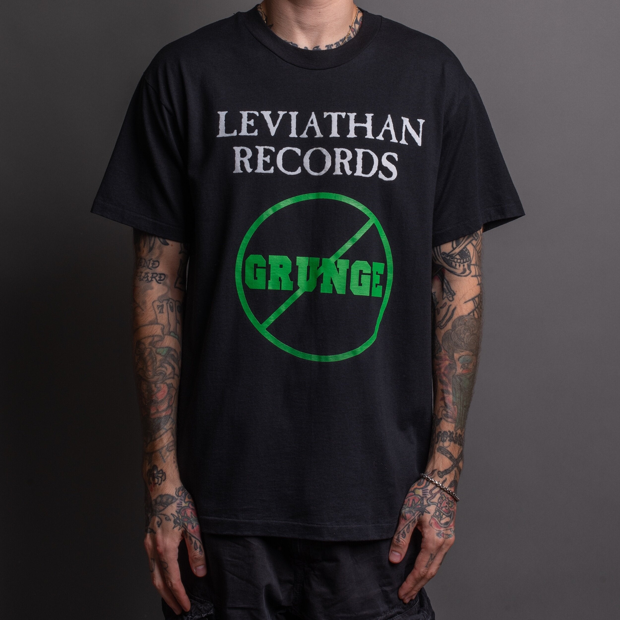 Vintage 90's Leviathan Records Thou Shall Not Grunge T-Shirt