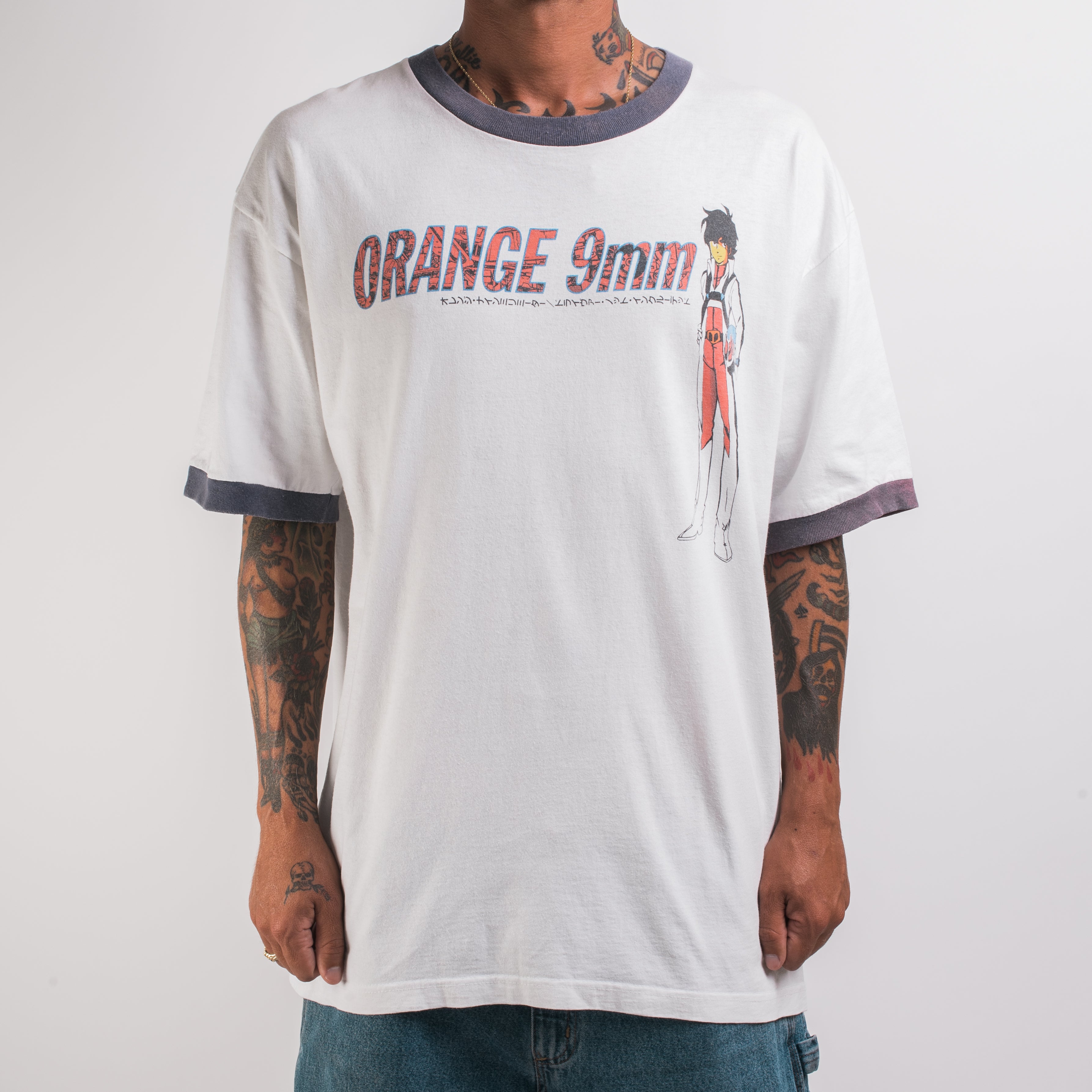 Vintage 90’s Orange 9mm Ringer T-Shirt