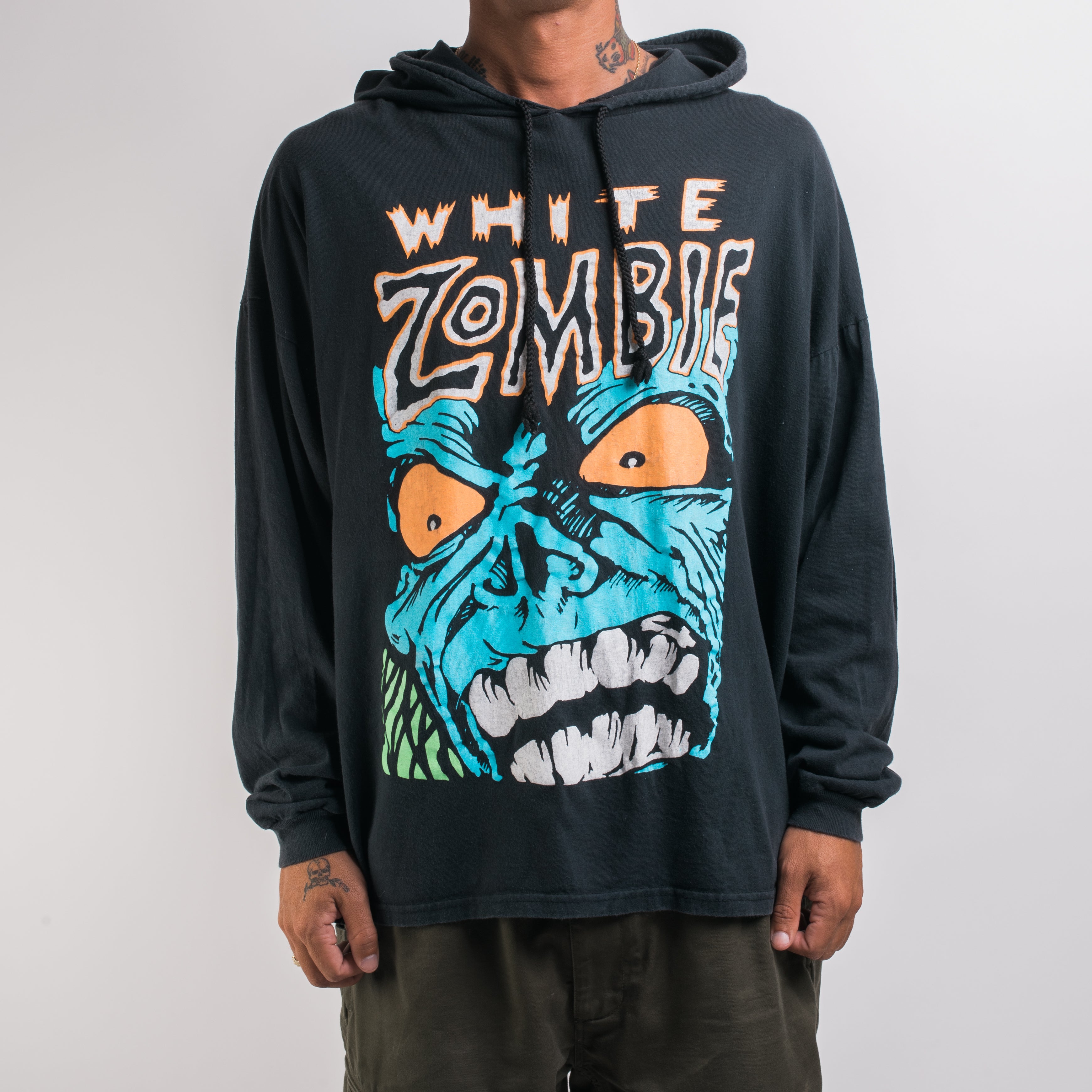 White 2025 zombie hoodie