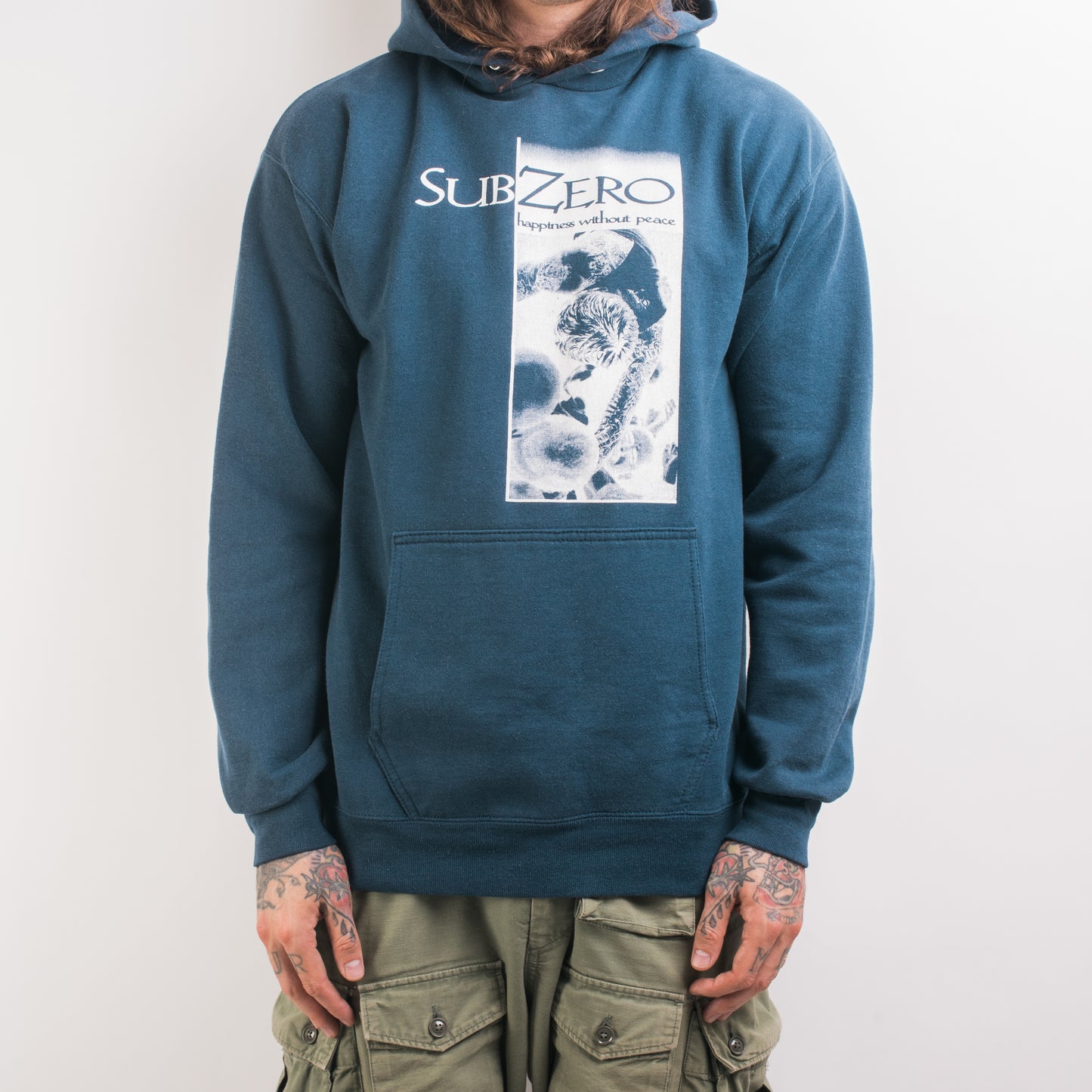 Vintage 90’s SubZero Happiness Without Peace Hoodie