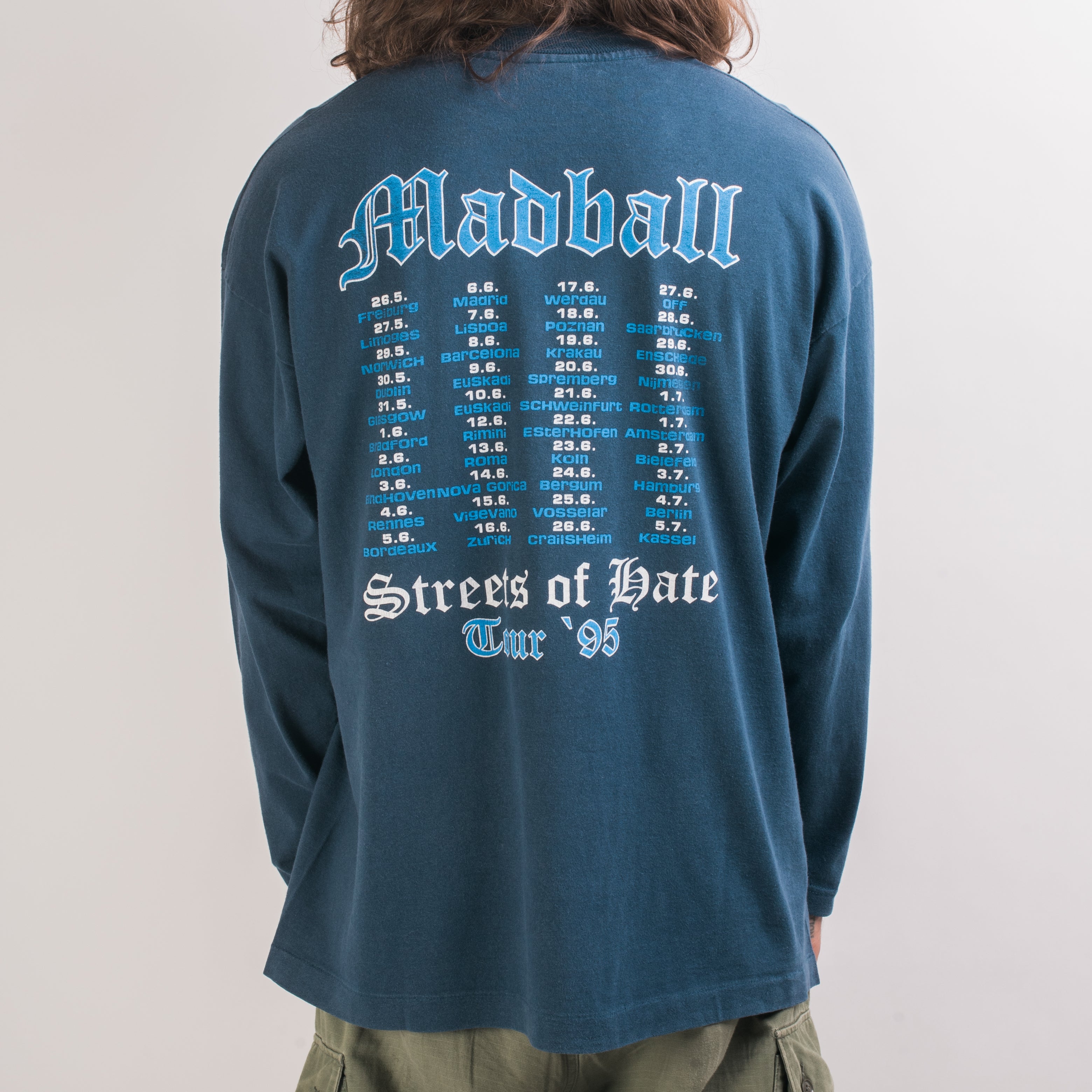 Vintage 1995 Madball Streets Of Hate Tour Longsleeve – Mills Vintage USA