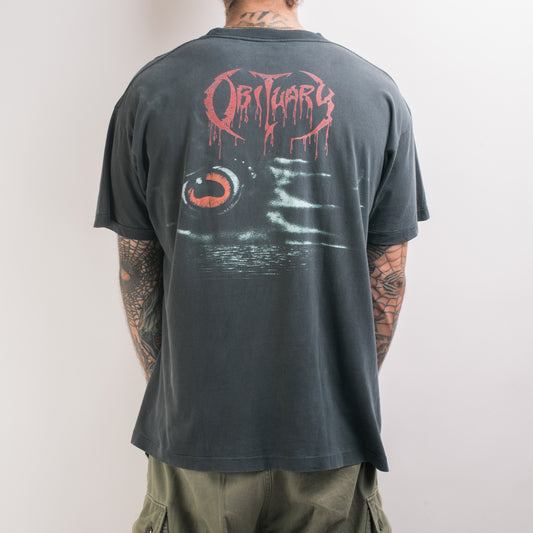 Vintage 1990 Obituary Cause Of Death T-Shirt