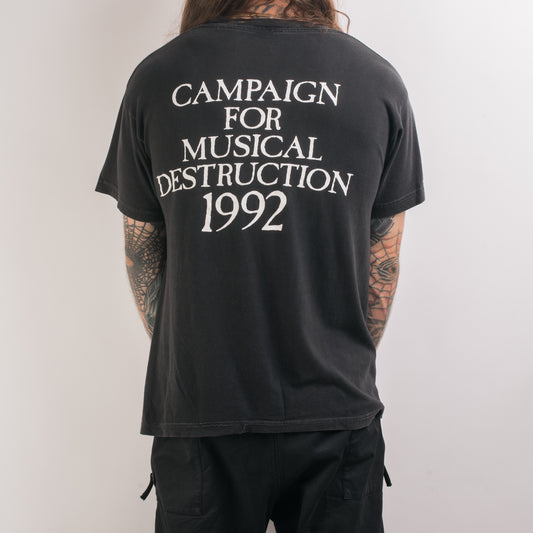 Vintage 1992 Napalm Death Campaign For Musical Destruction T-Shirt