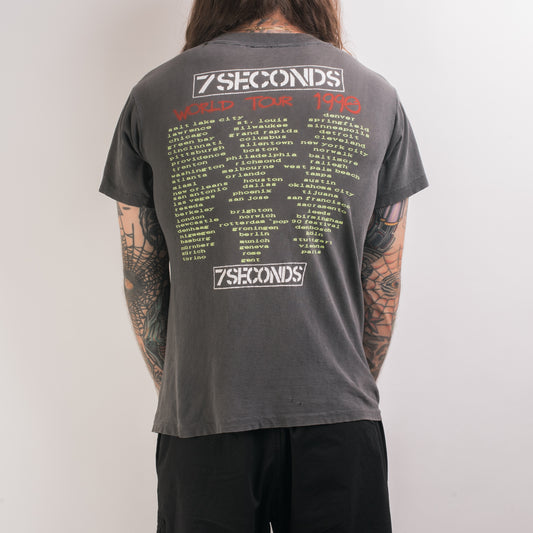 Vintage 1990 7 Seconds Tour T-Shirt