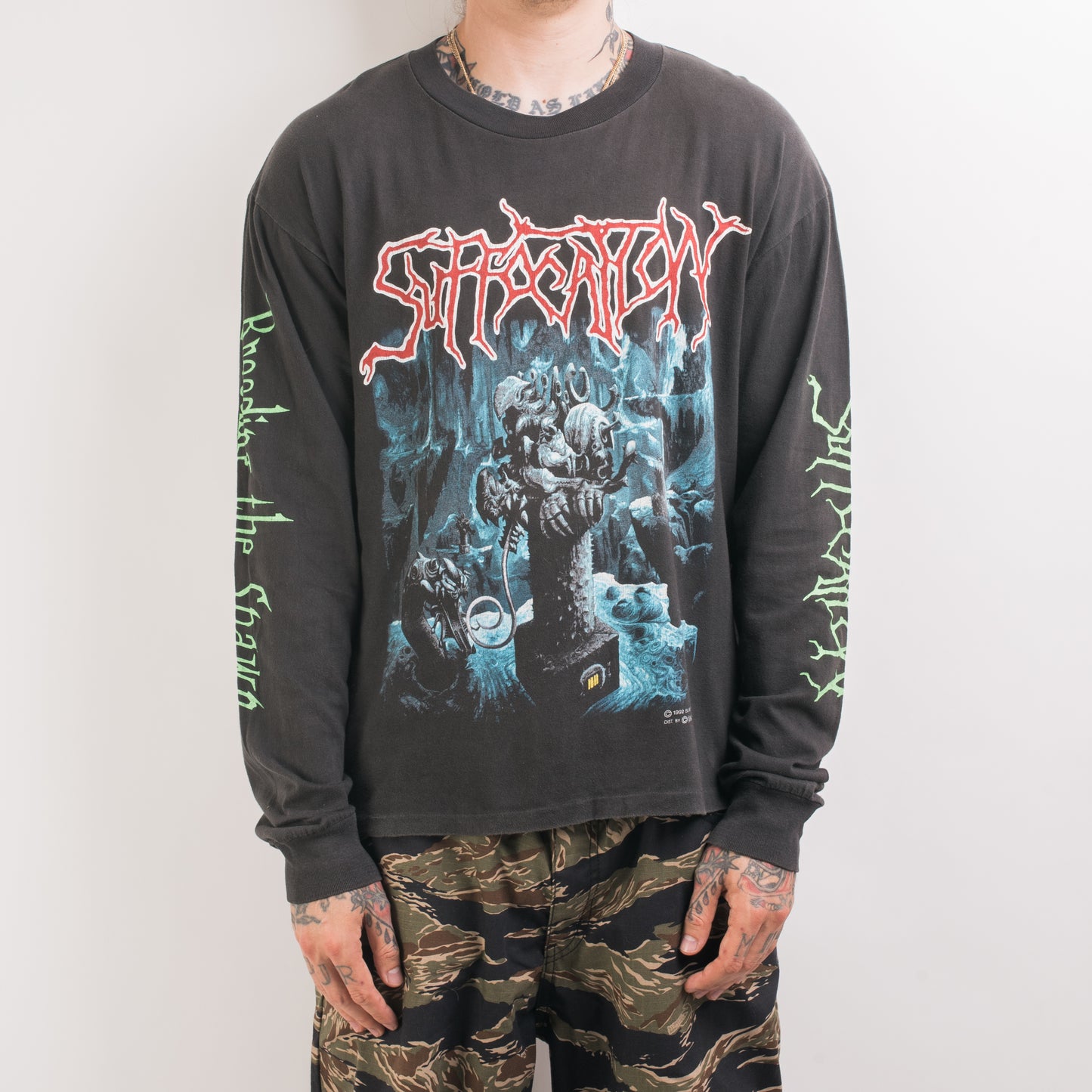 Vintage 1992 Suffocation Breeding The Spawn Longsleeve