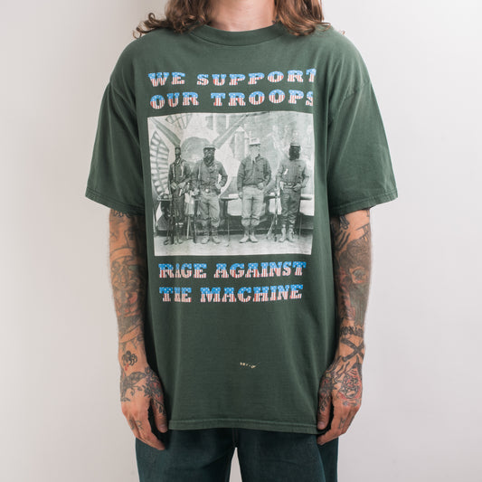 Vintage 90’s Rage Against The Machine We Support Our Troops T-Shirt