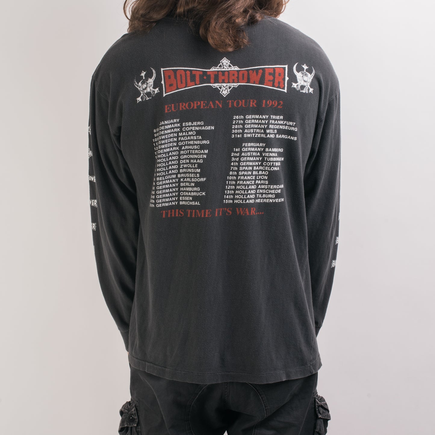 Vintage 1992 Bolt Thrower European Tour Longsleeve