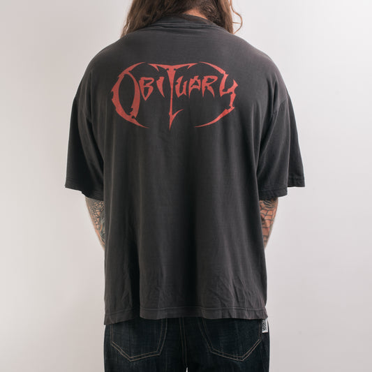 Vintage 1990 Obituary Slowly We Rot T-Shirt