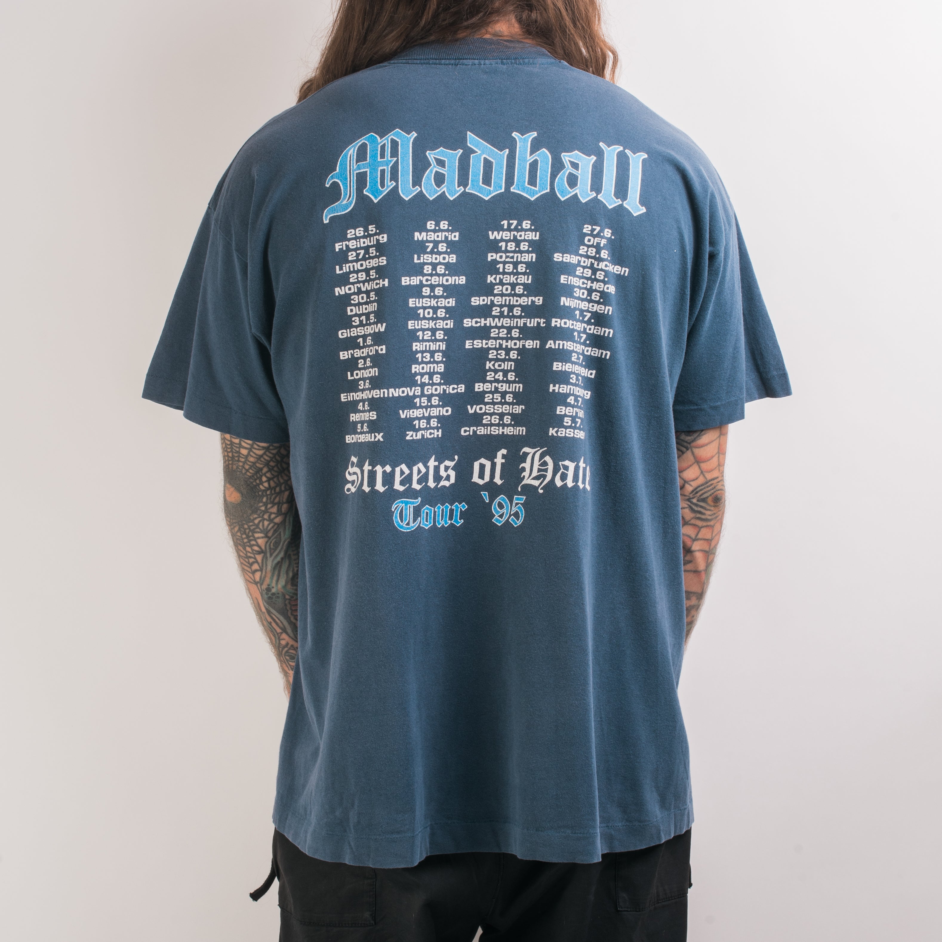 Vintage 1995 Madball Streets Of Hate Tour T-Shirt – Mills Vintage USA