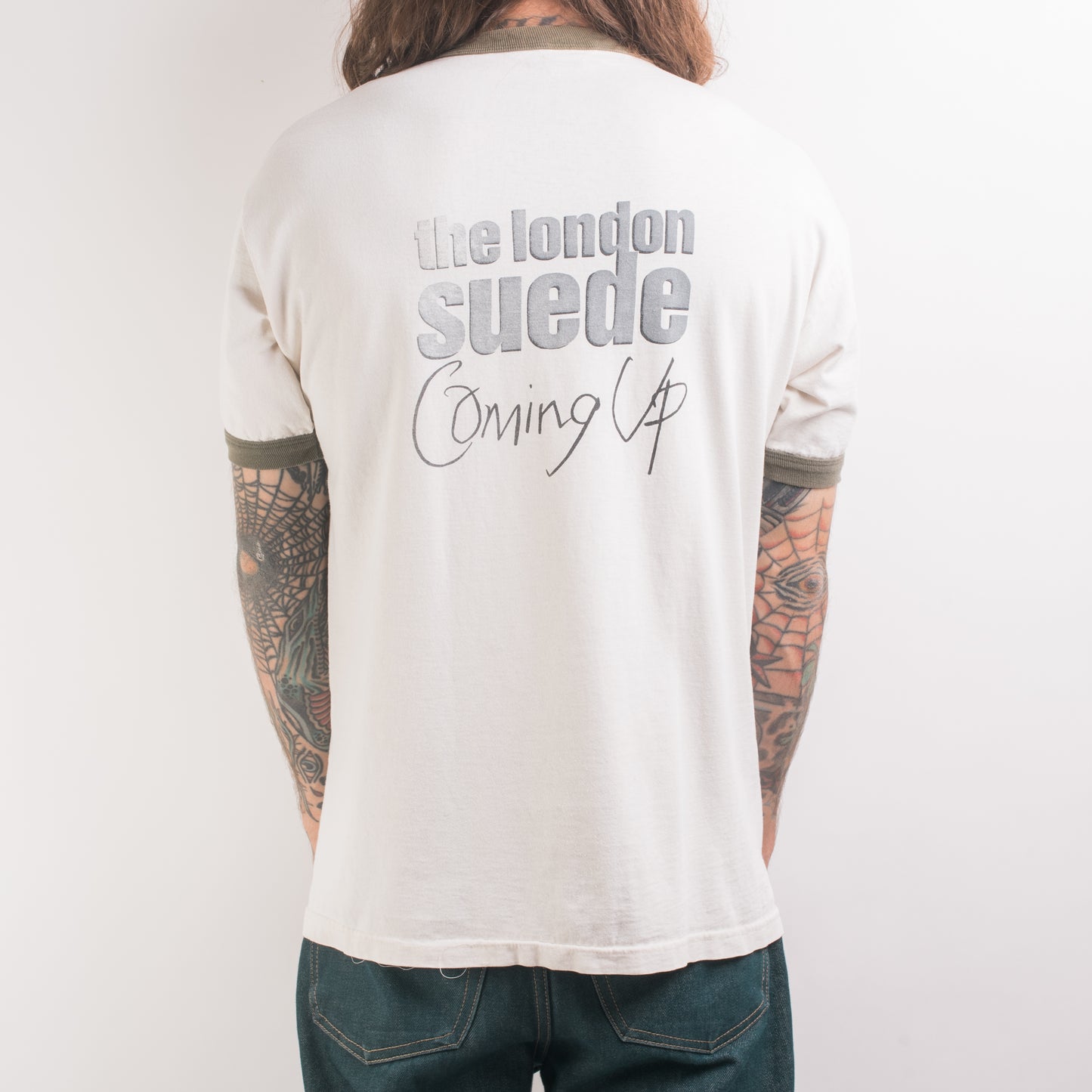 Vintage 90’s Suede Coming Up Ringer T-Shirt