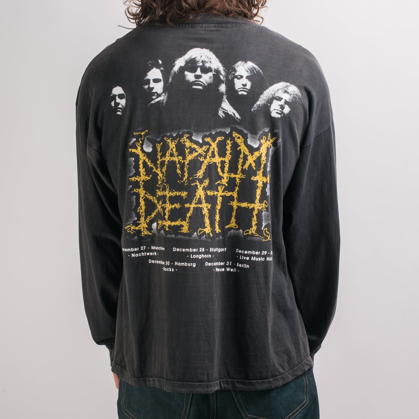 Vintage 90’s Napalm Death Utopia Banished Euro Tour Longsleeve