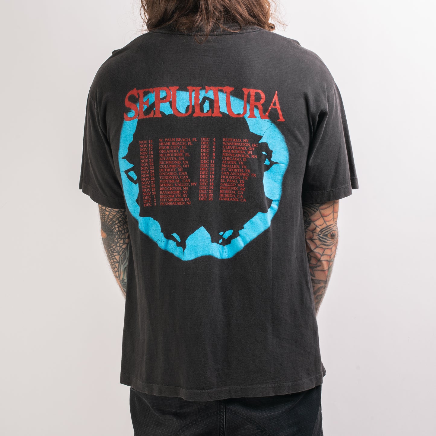 Vintage 1990 Sepultura Schizophrenia Tour T-Shirt