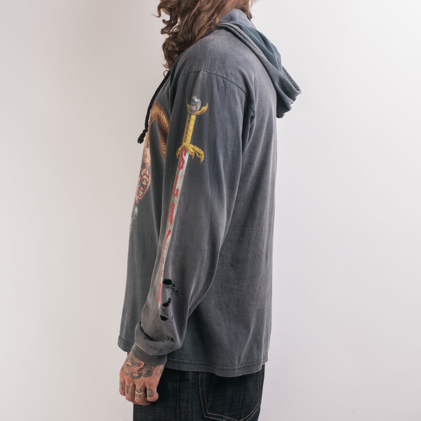 Vintage 90’s Slayer Hooded Longsleeve