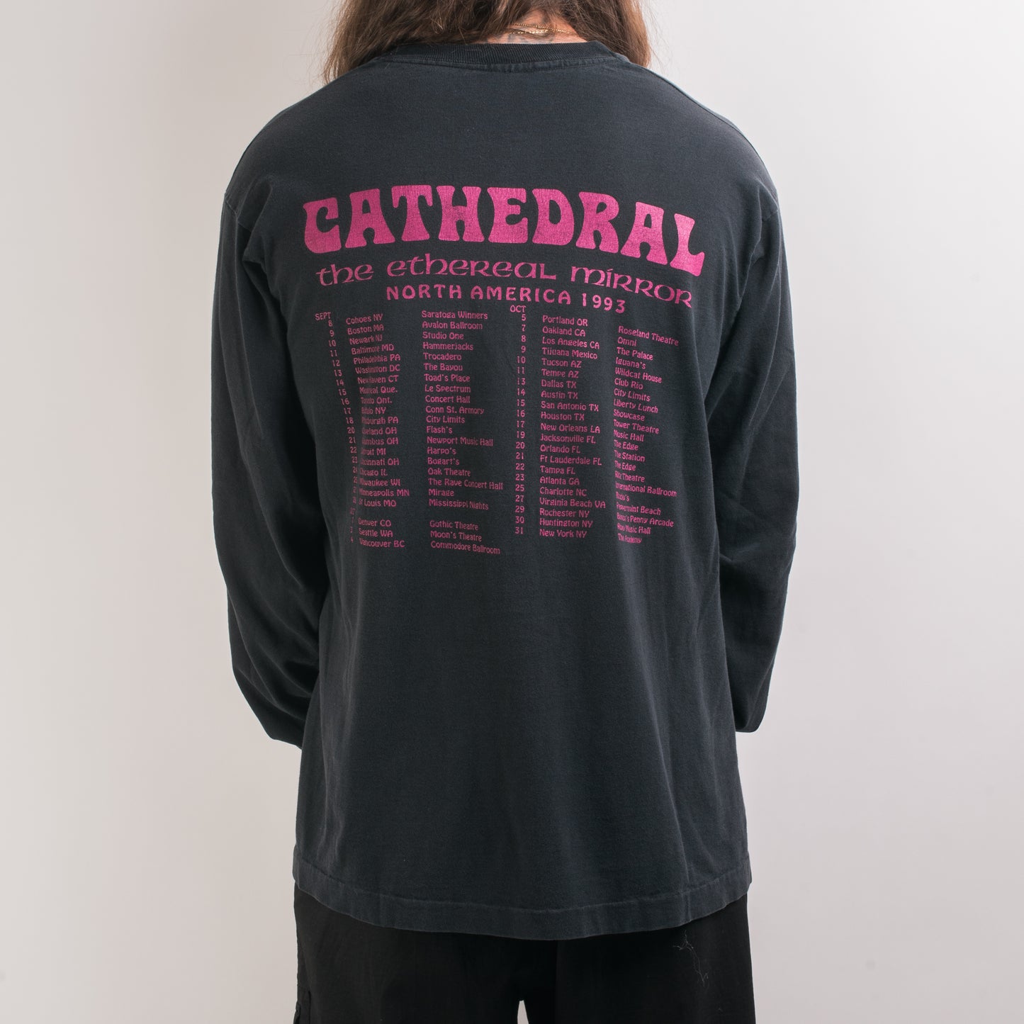 Vintage 1993 Cathedral The Ethereal Mirror Tour Longsleeve