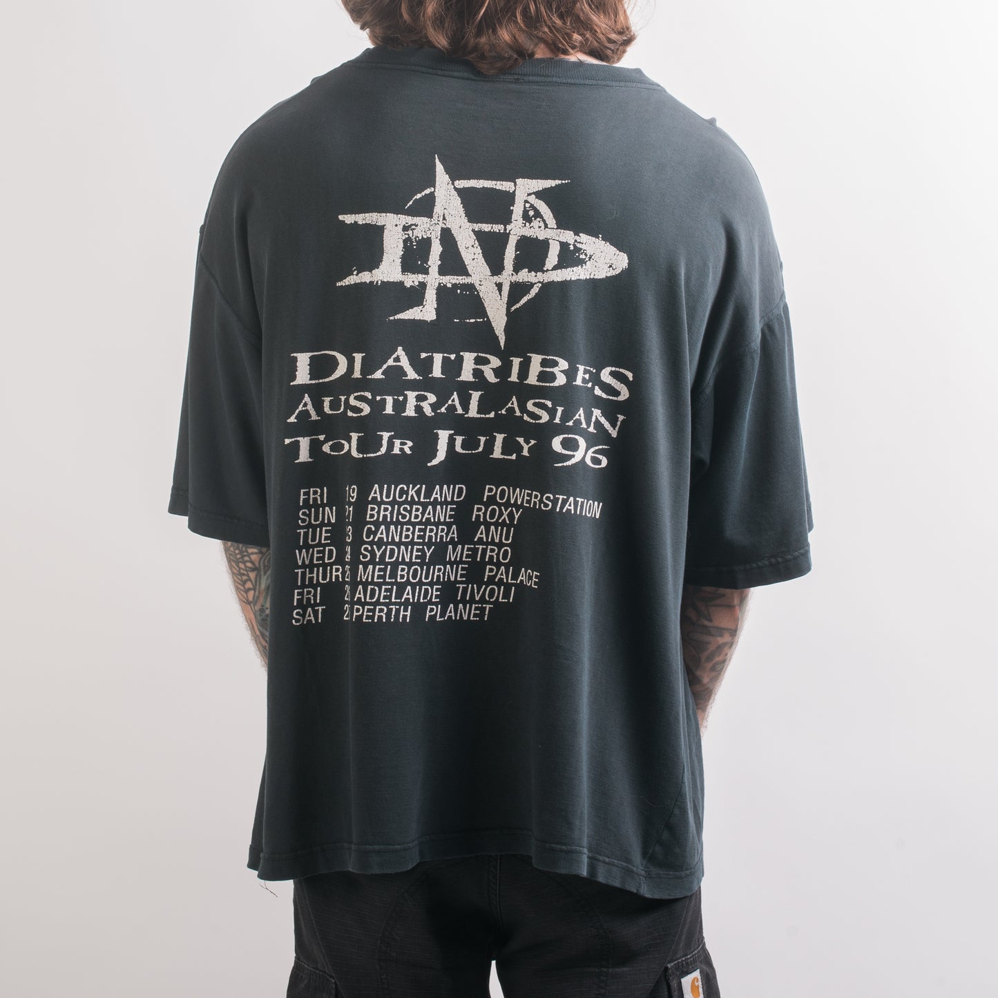 Vintage 1996 Napalm Death Diatribes Australian Tour T-Shirt