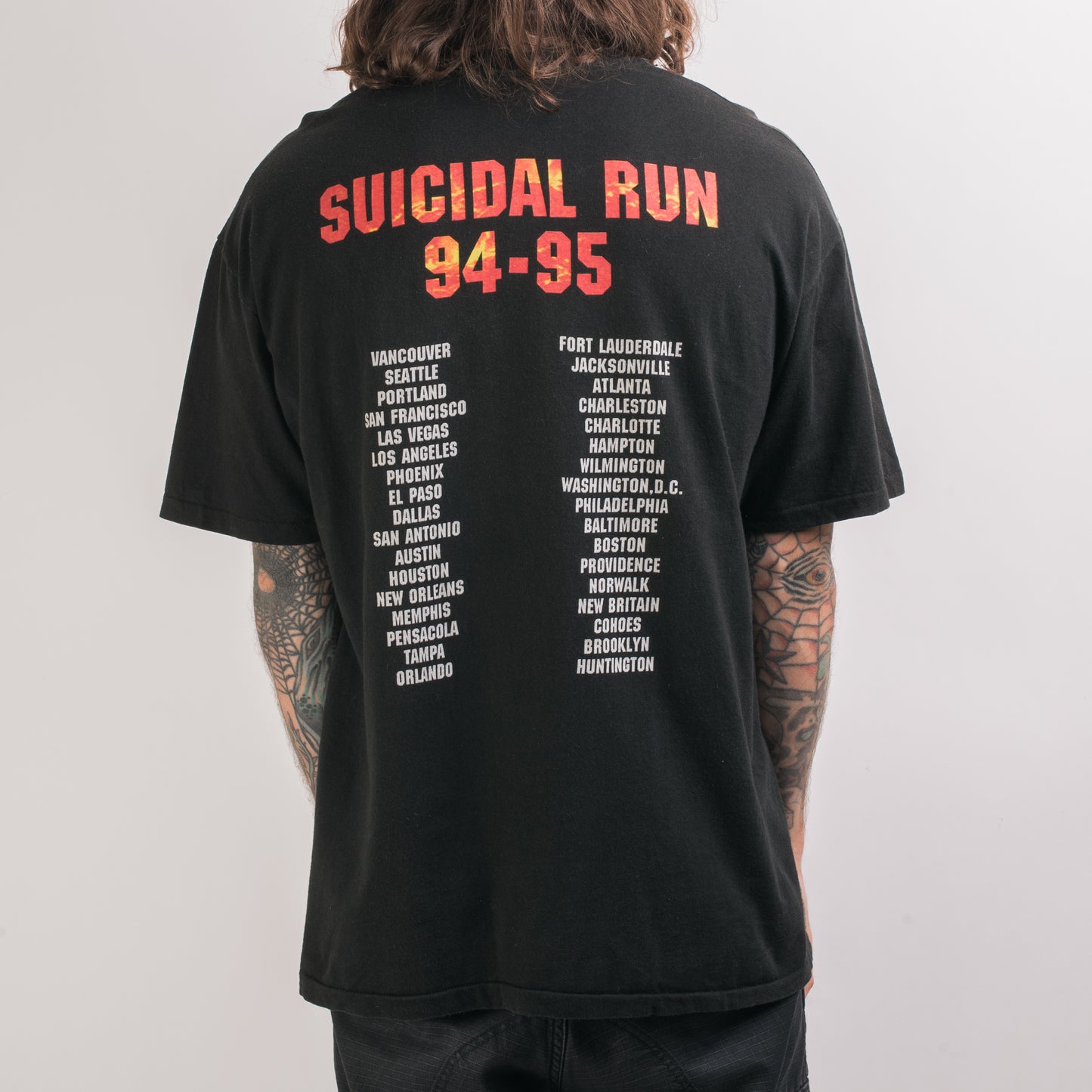 Vintage 1994 Biohazard Suicidal Run Tour T-Shirt