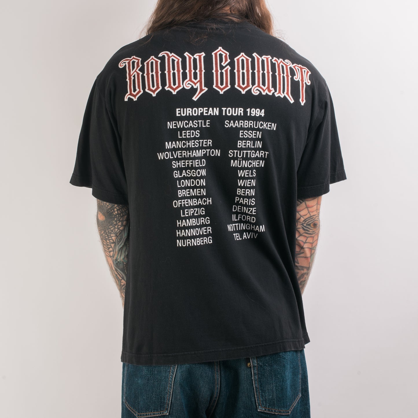 Vintage 1994 Body Count Born Dead Tour T-Shirt