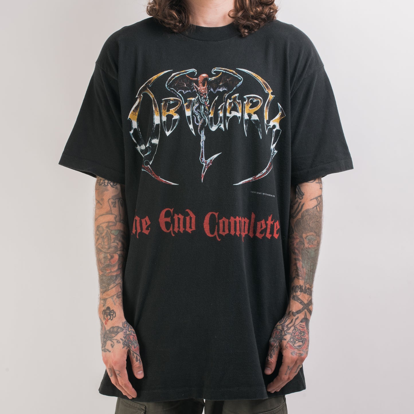 Vintage 1993 Obituary The End Complete Tour T-Shirt