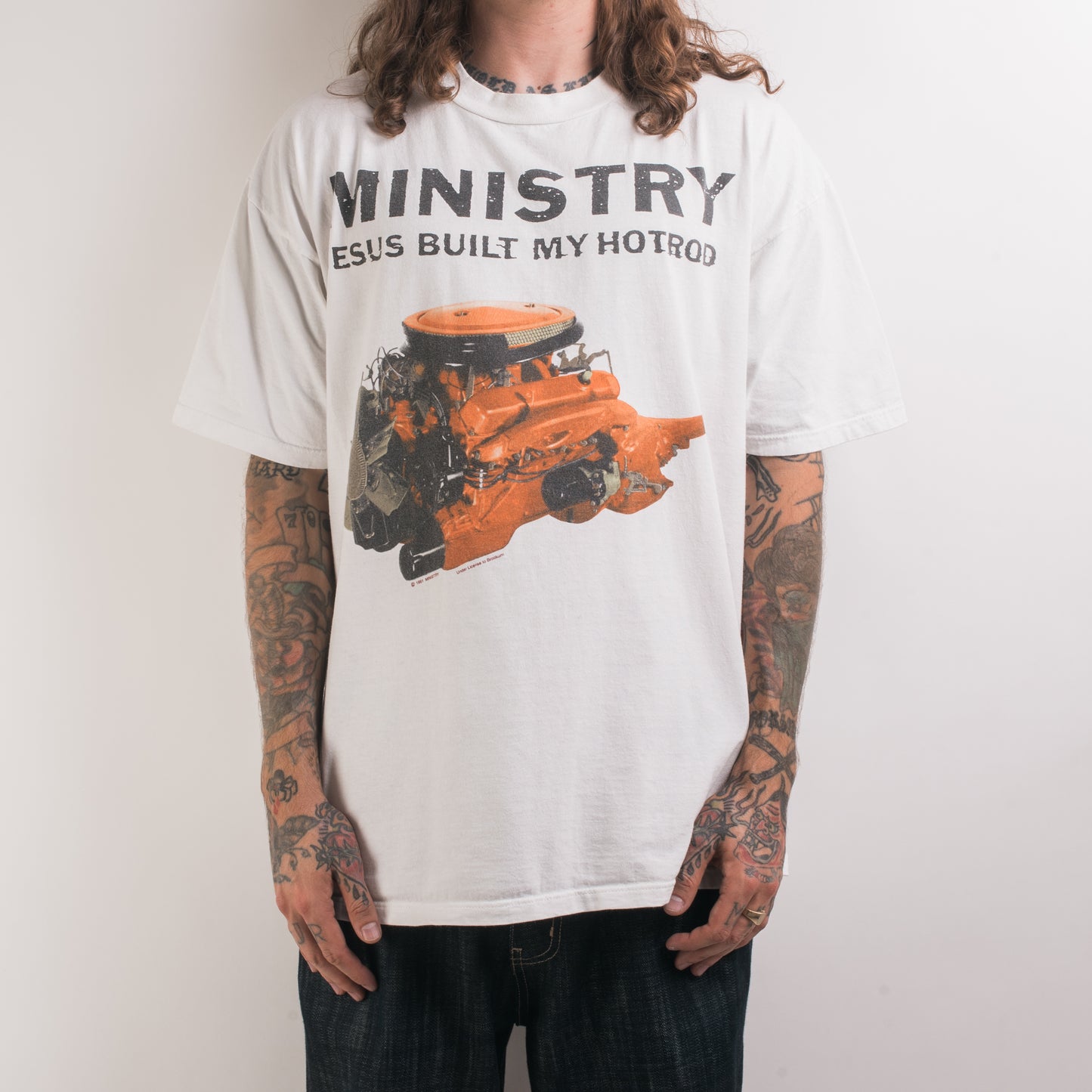 Vintage 1991 Ministry Jesus Built My Hotrod T-Shirt