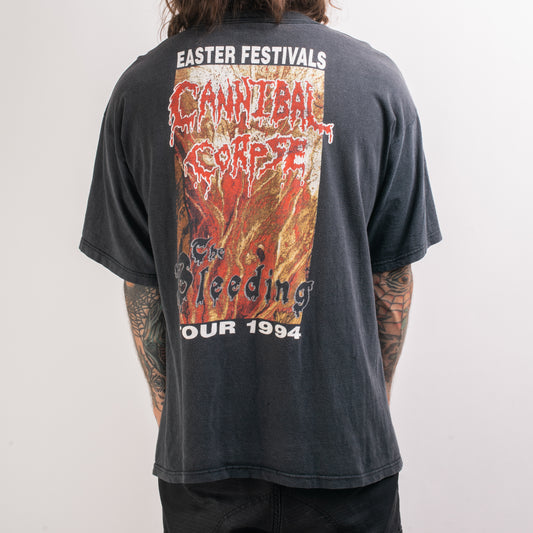 Vintage 1994 Cannibal Corpse Bleeding Easter Festivals Tour T-Shirt