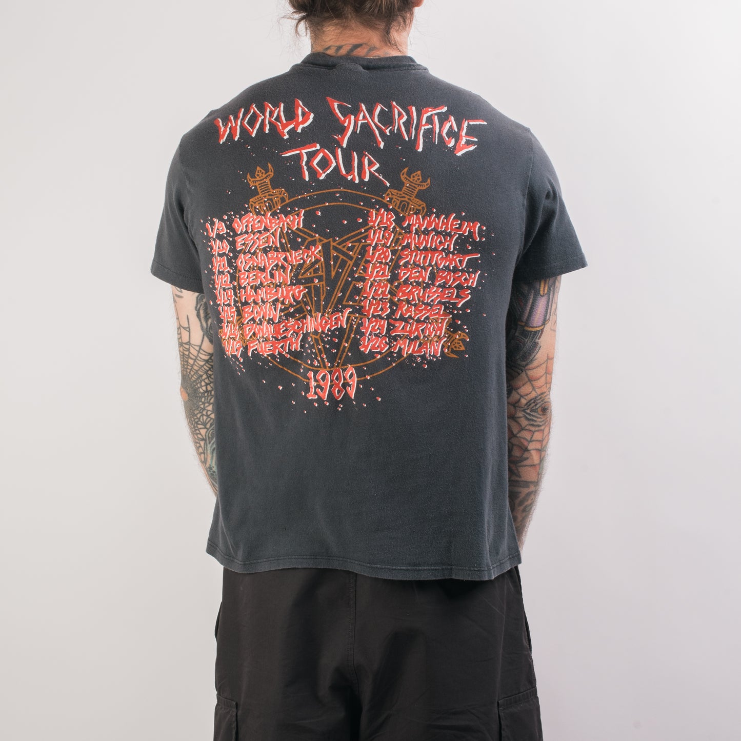 Vintage 1989 Slayer World Sacrifice Tour T-Shirt