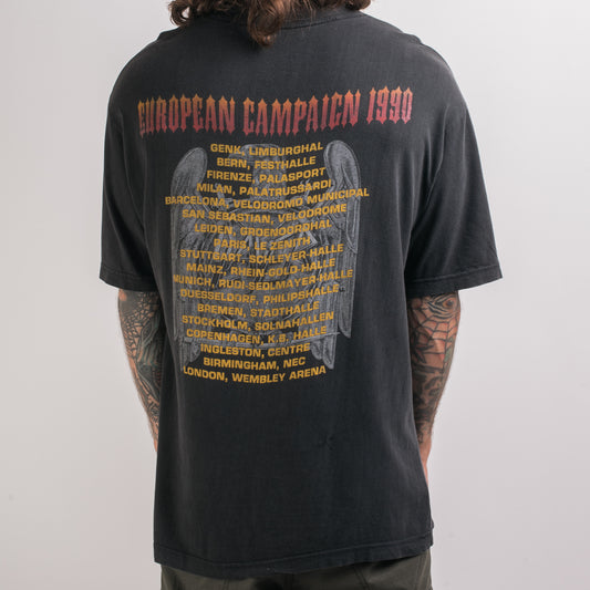 Vintage 1990 Slayer European Campaign Tour T-Shirt