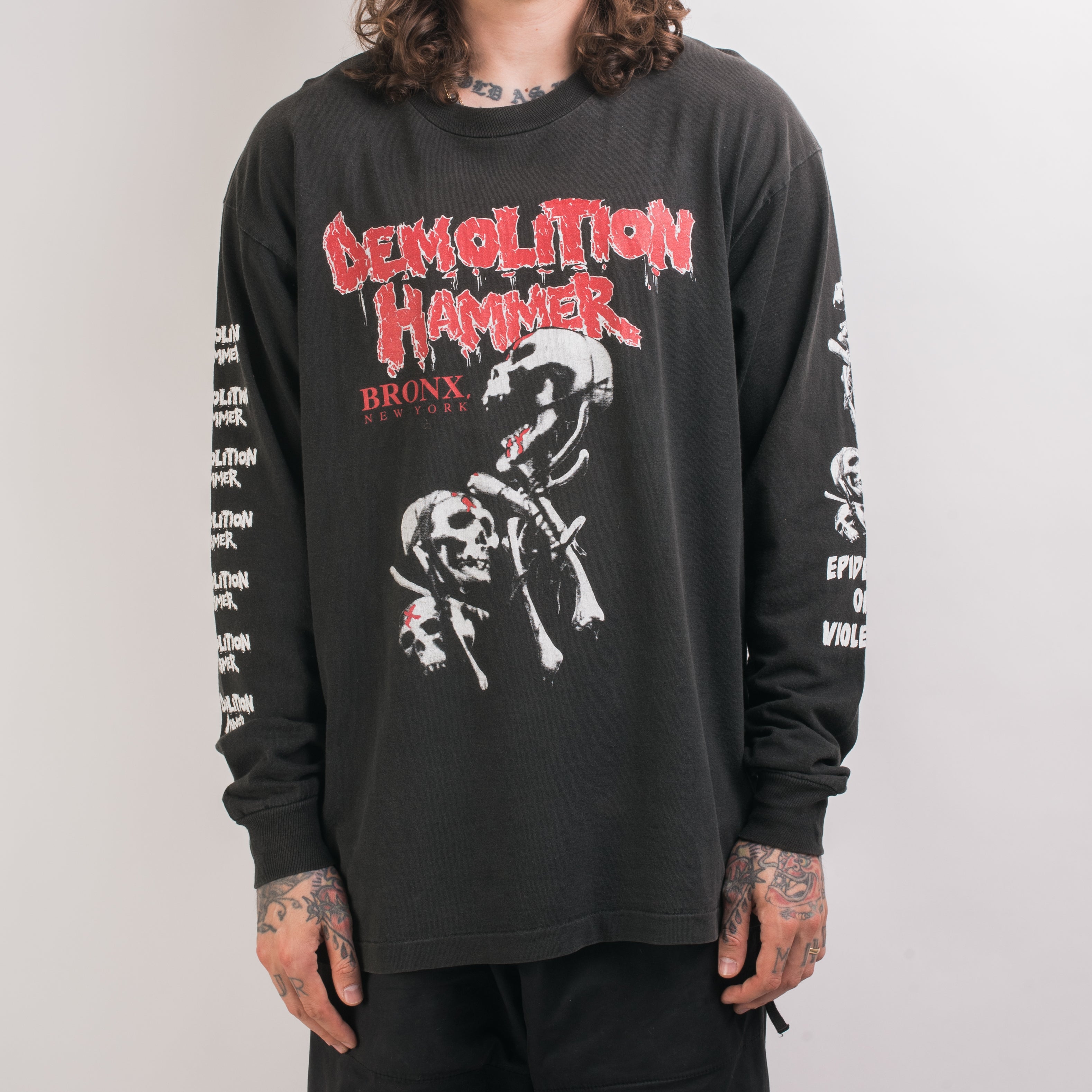 Vintage 90's Demolition Hammer Epidemic Of Violence Longsleeve – Mills  Vintage USA