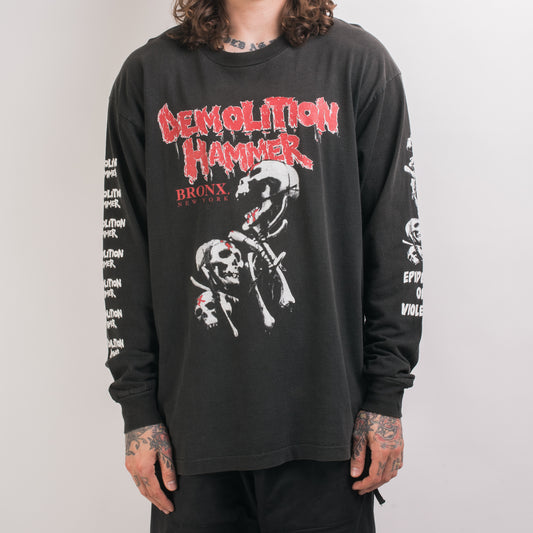 Vintage 90’s Demolition Hammer Epidemic Of Violence Longsleeve