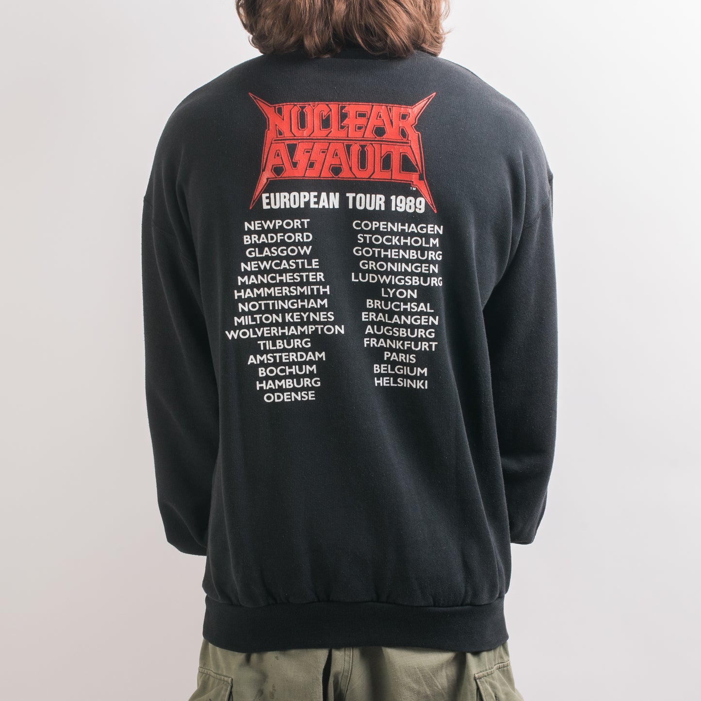 Vintage 1989 Nuclear Assault Handle With Care Tour Sweatshirt