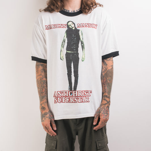 Vintage 1996 Marilyn Manson Antichrist Superstar Ringer T-Shirt