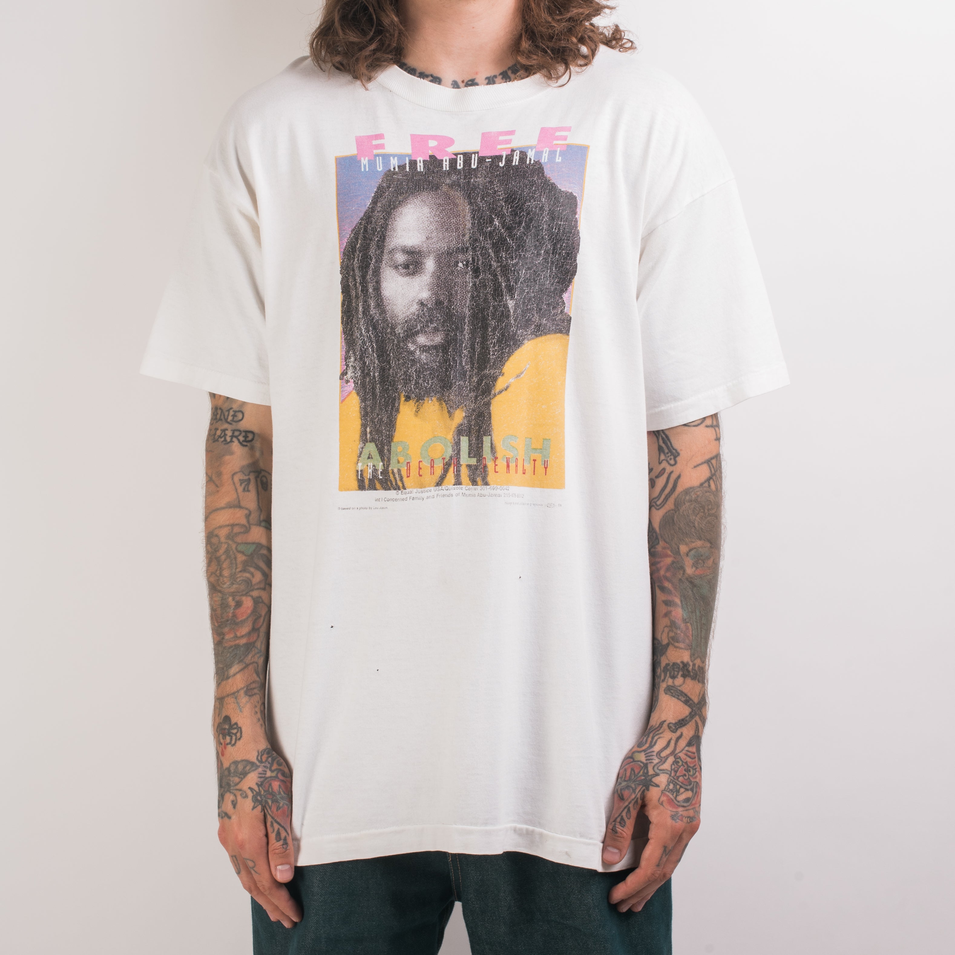 Vintage 90's Free Mumia Abu-Jamal T-Shirt – Mills Vintage USA