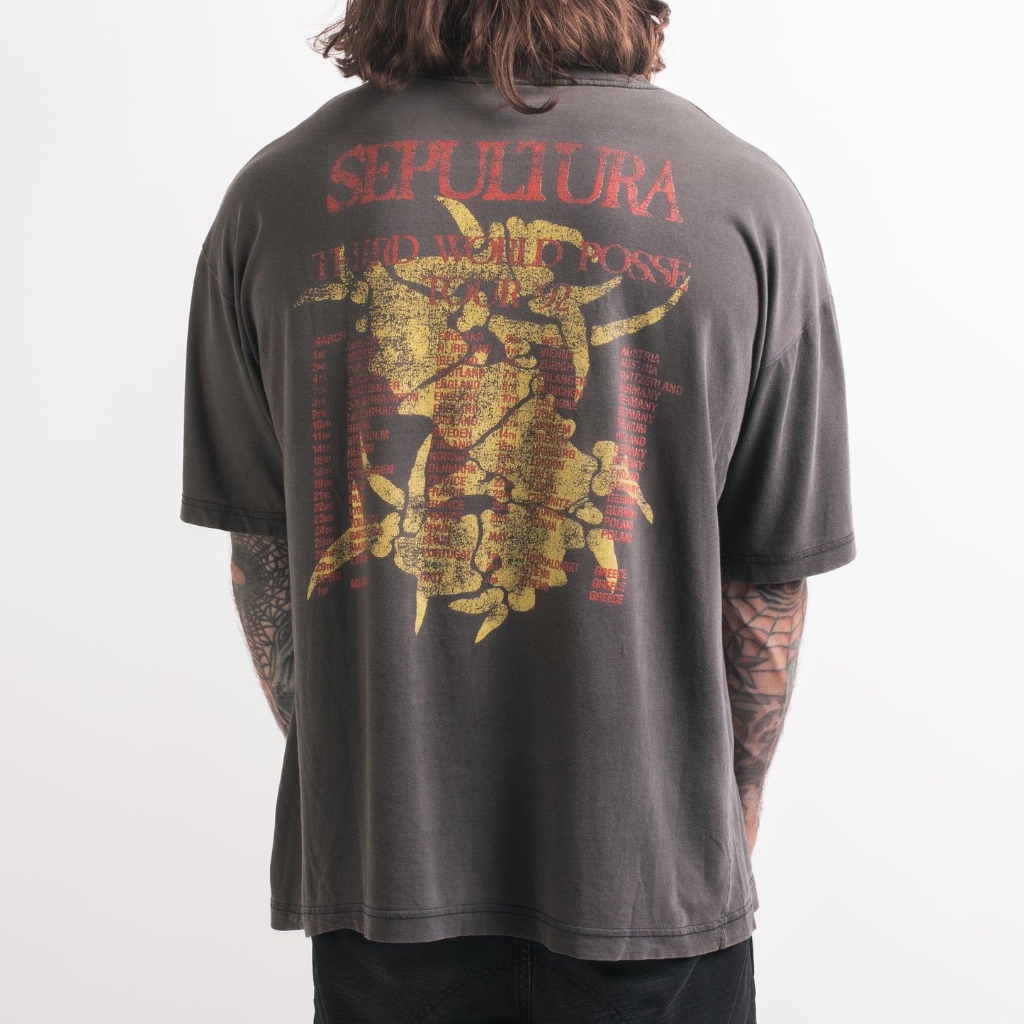 Vintage 1992 Sepultura Third World Posse Tour T-Shirt