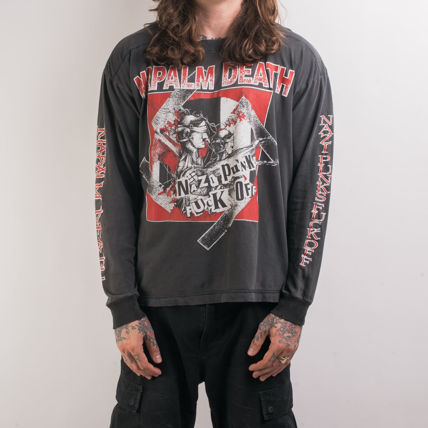 Vintage 90’s Napalm Death Nazi Punks Fuck Off Longsleeve