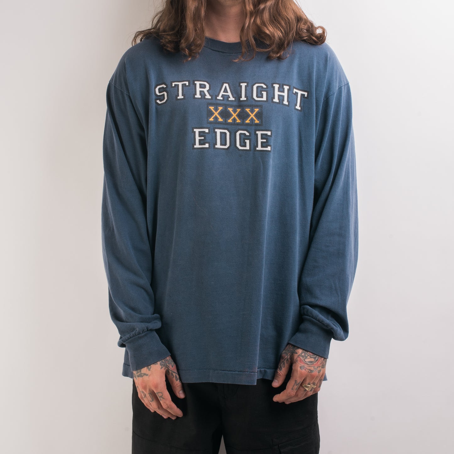 Vintage 90’s Straight Edge Drinking Sucks Longsleeve