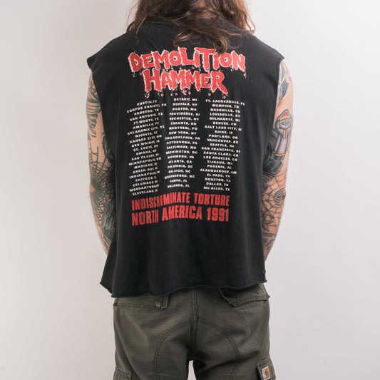 Vintage 1991 Demolition Hammer Indiscriminate Torture Tour T-Shirt