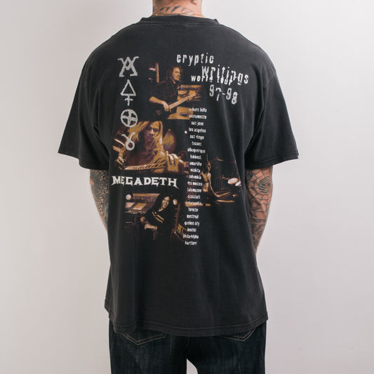 Vintage 1997 Megadeth Cryptic Writings Tour T-Shirt