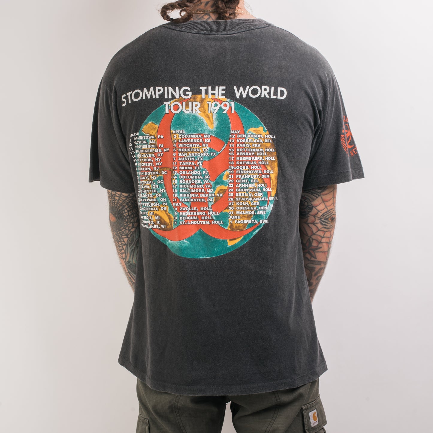 Vintage 1991 Biohazard Stomping The World Tour T-Shirt