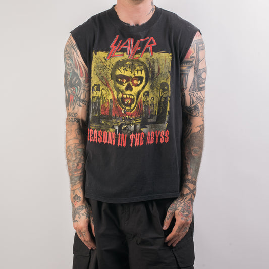 Vintage 1990 Slayer Seasons In The Abyss Tour T-Shirt