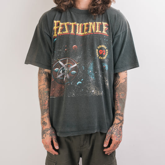 Vintage 1993 Pestilence Cosmic Overdrive Tour T-Shirt