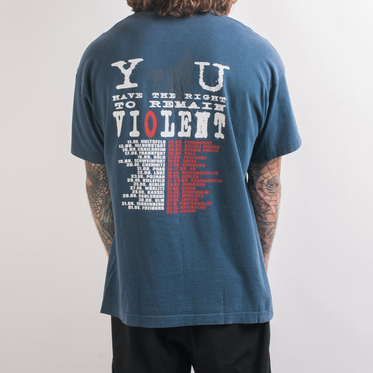 Vintage 90’s Slapshot You Have A Right To Remain Violent Tour T-Shirt