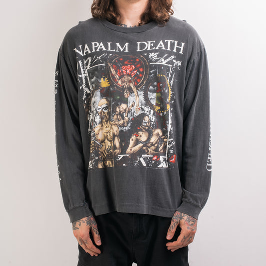 Vintage 1992 Napalm Death Campaign For Musical Destruction Longsleeve