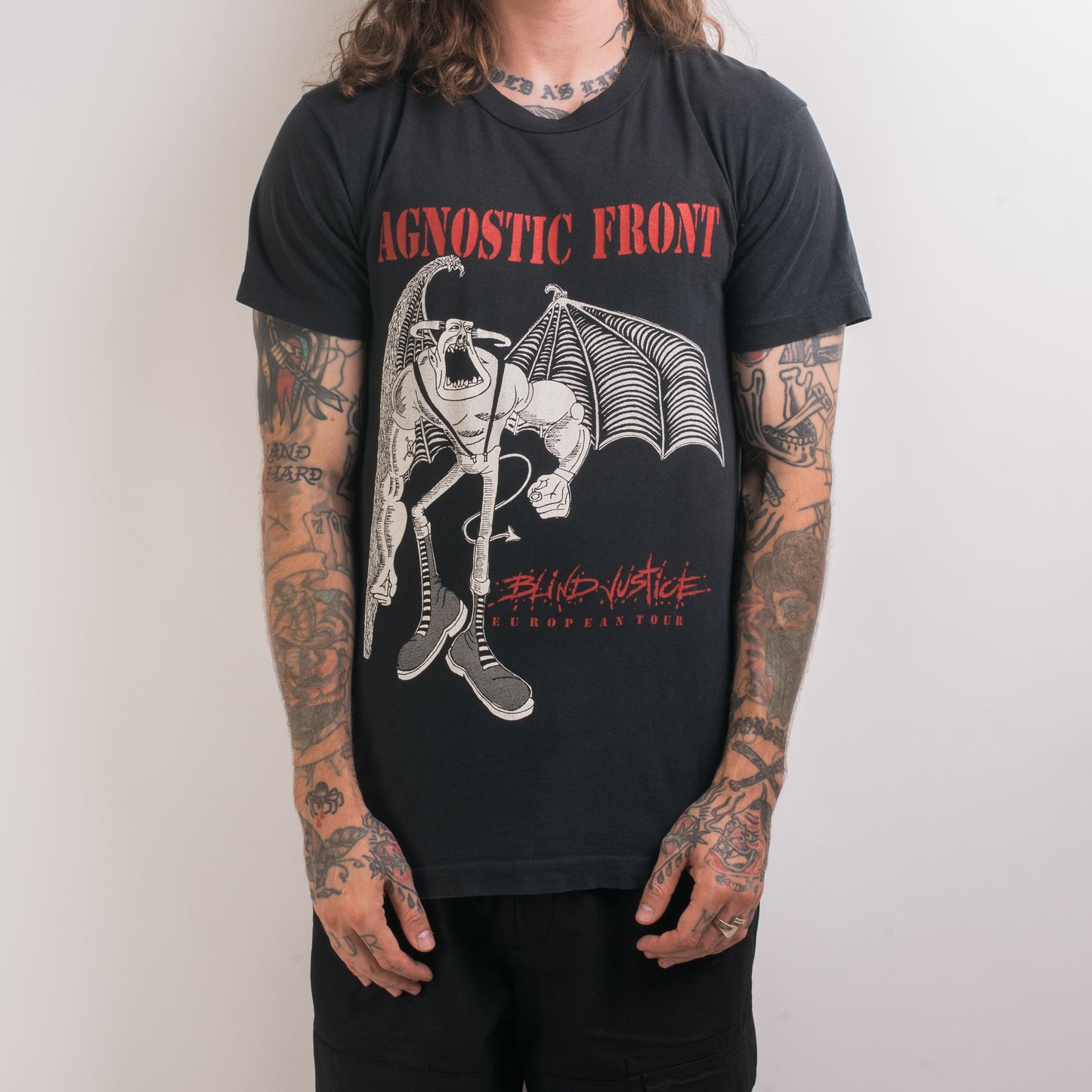 Vintage 90’s Agnostic Front Blind Justice Tour T-Shirt