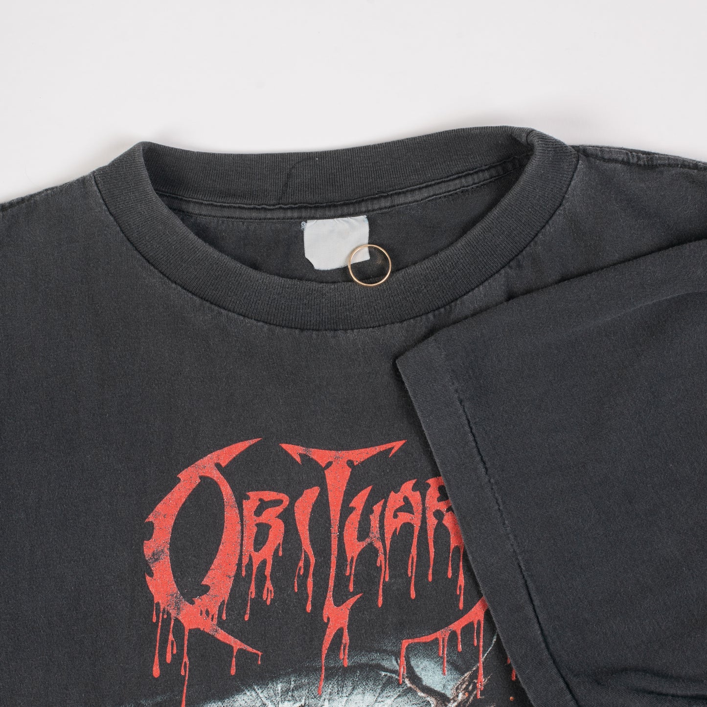 Vintage 1990 Obituary Cause Of Death Euro Tour T-Shirt