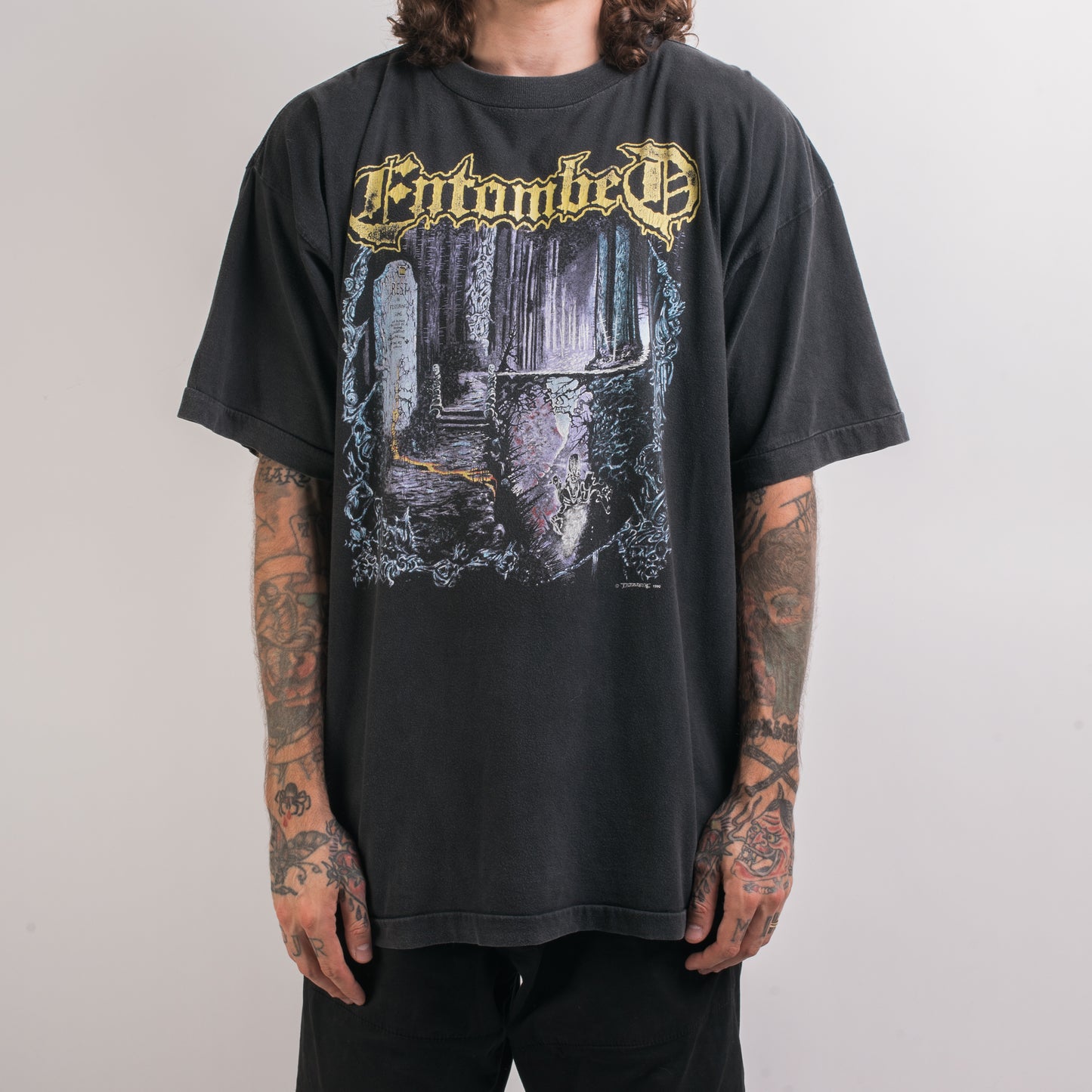 Vintage 1990 Entombed Left Hand Path T-Shirt