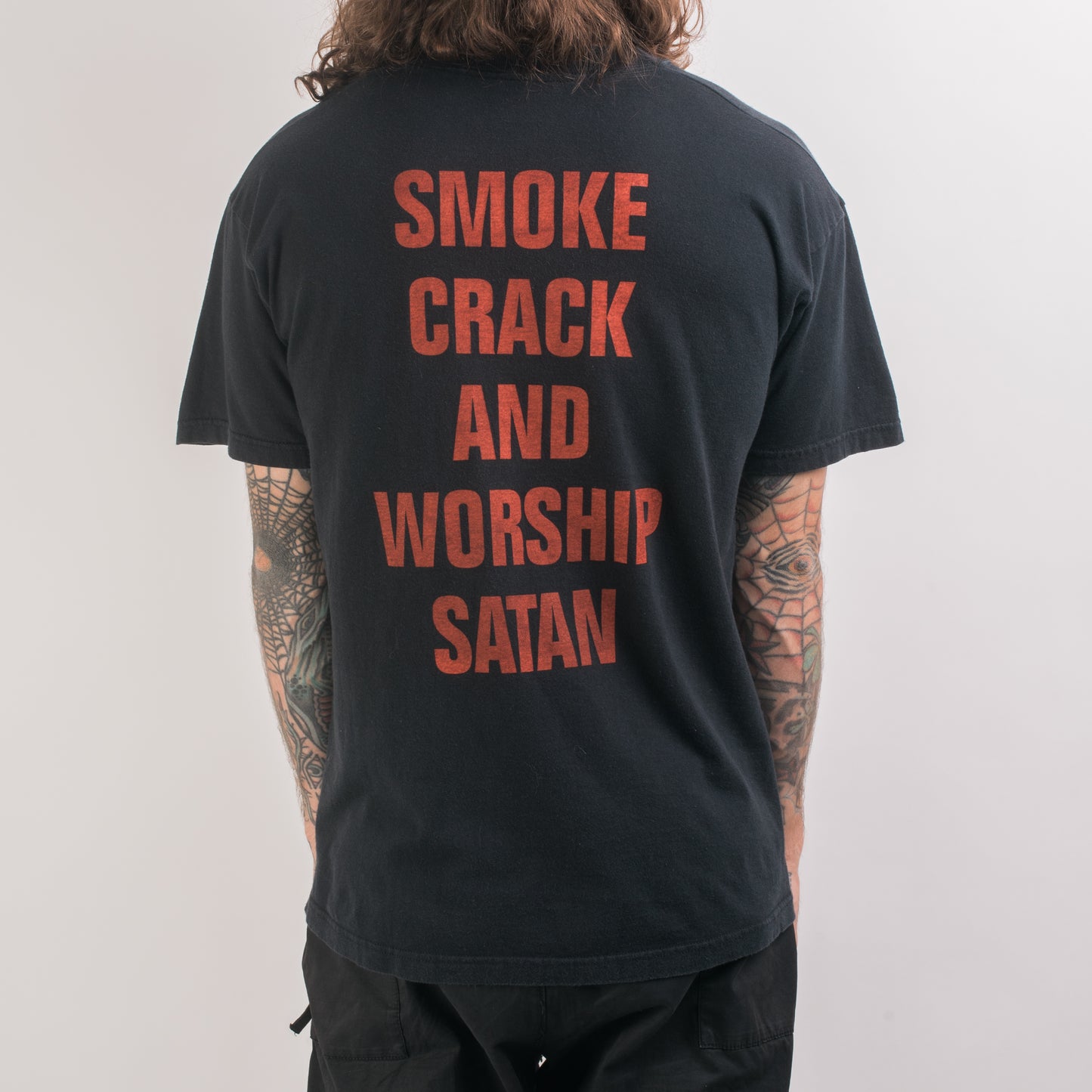 Vintage 90’s Impaled Nazarene Smoke Crack And Worship Satan T-Shirt