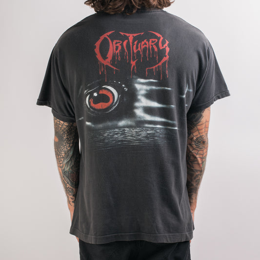 Vintage 1990 Obituary Cause Of Death T-Shirt