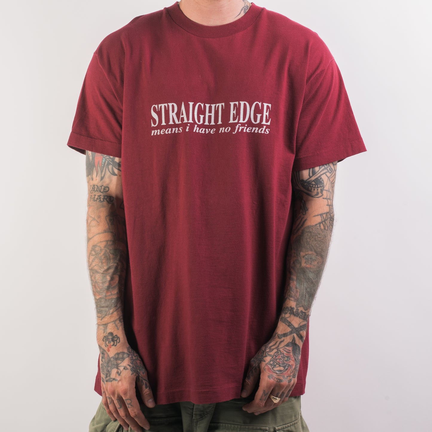 Vintage 90’s Andrew Thomas Straight Edge Means I Have No Friends T-Shirt