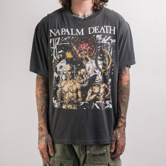 Vintage 1992 Napalm Death Campaign For Musical Destruction Tour T-Shirt