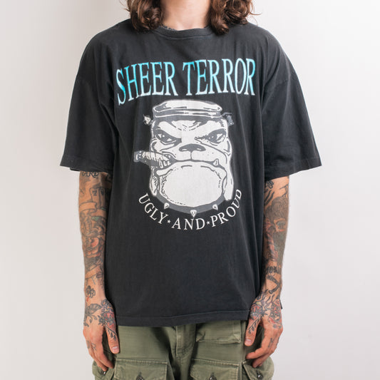 Vintage 1992 Sheer Terror Ugly And Proud European Tour T-Shirt