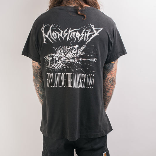 Vintage 1995 Monstrosity Enslaving The Masses T-Shirt